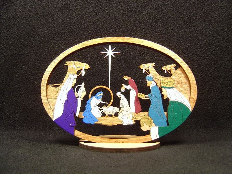 Medium Layered Star Nativity #213